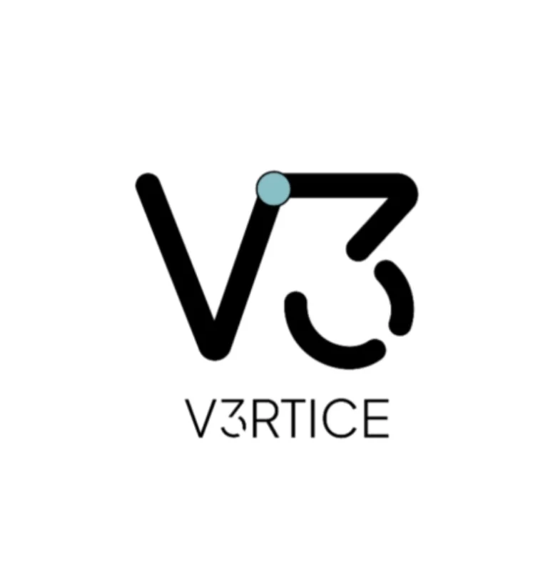 Logotipos de V3rtice, representando su alianza de marketing de influencers con Lua Group.